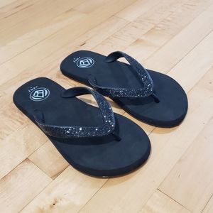 Reef black flip flops sandals